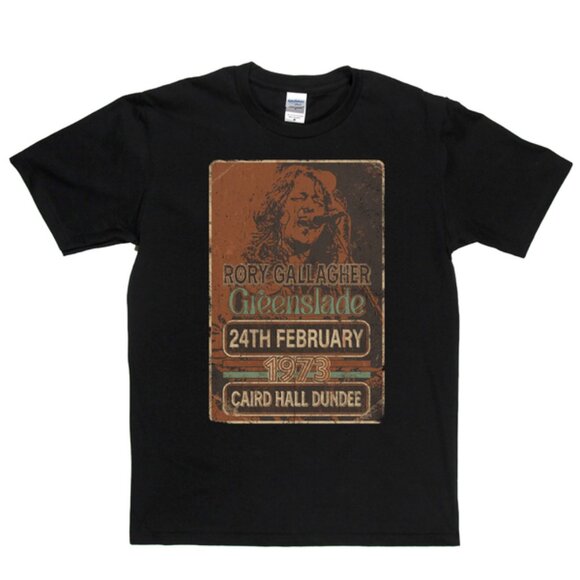 Travon A Other - Rory Gallagher Greenslade 1973 Dundee Rock Music Art Graphic Band T-Shirt